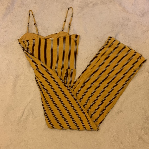Blue notes Yellow Striped Jumpsuit Size S - Picture 2 of 8